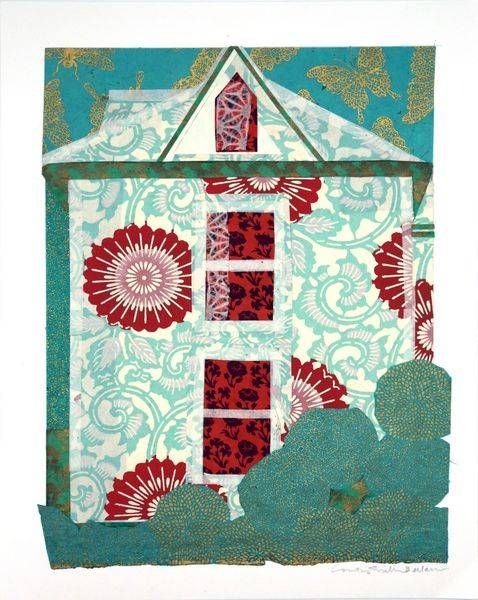 Turquoise And Red Facade Art | Courtney Miller Bellairs Artist