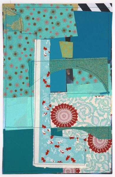 Turquoise Collage Art | Courtney Miller Bellairs Artist