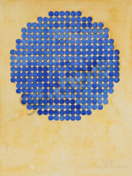 Circle Circle, Blue Dot Art | Courtney Miller Bellairs Artist