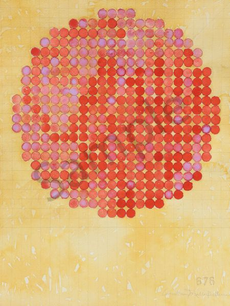 Circle Circle, Orange On Buff Art | Courtney Miller Bellairs Artist