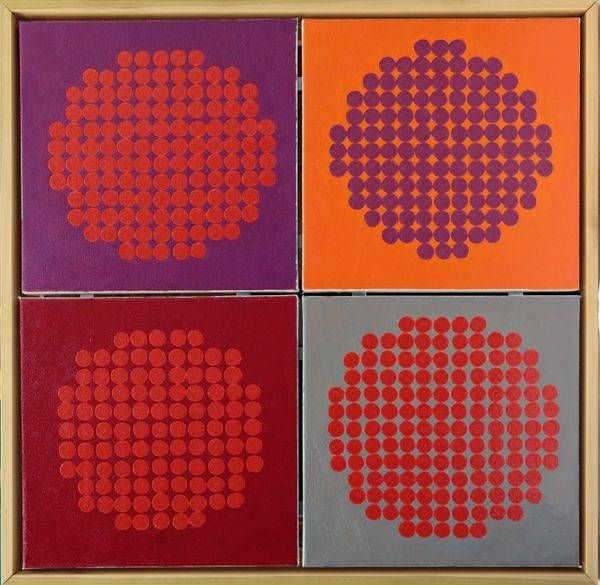 Magenta Grid Art | Courtney Miller Bellairs Artist