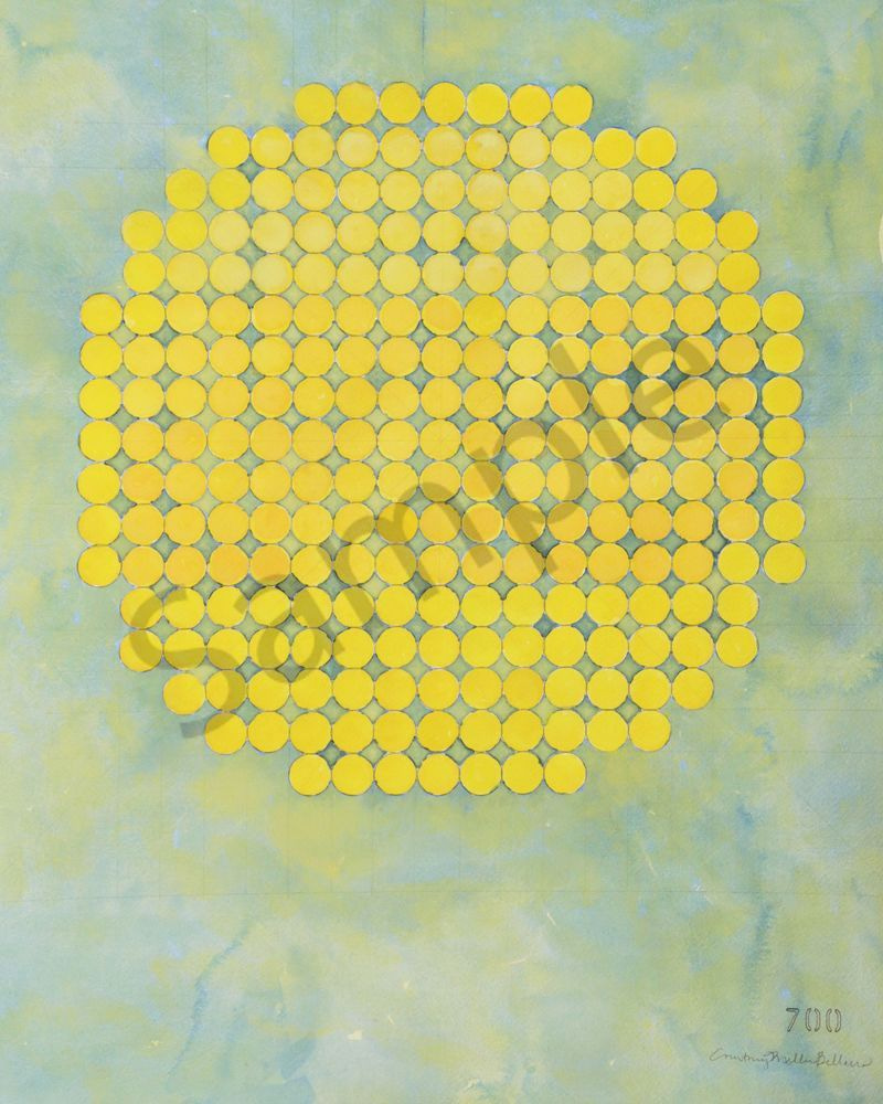 Circle Circle, Yellow On Lime Art | Courtney Miller Bellairs Artist