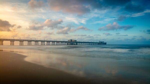 Golden Calm at Gulf Shores State Park Pier