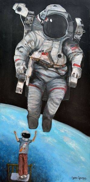 Houston We Have A Bedtime Art | Debbi Graham Fine Art