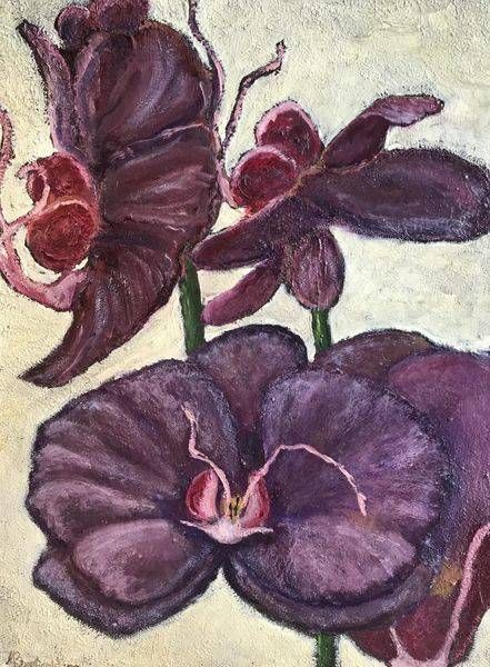 Three Orchids In Yellow. Art | Mary Anne Buckwald Fine Art