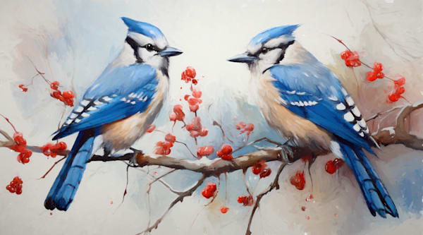 Winter Bluejays