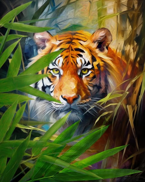 Wild Amber Stare - Spirit Tiger