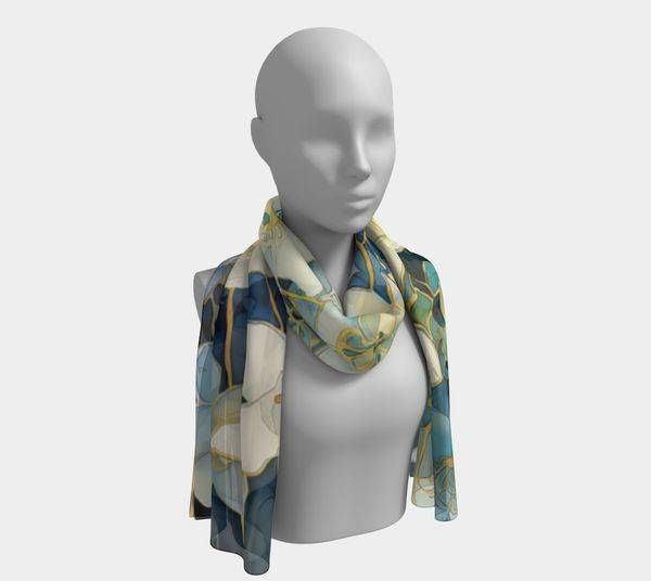 “Paperwhite” Silk Scarf #2 of 6