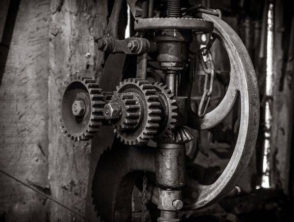 Old Drill Press B&W