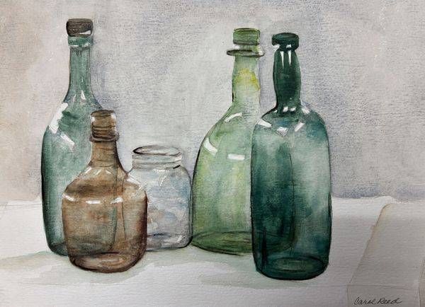 Bottle Study Art | Hue & Heart Studio