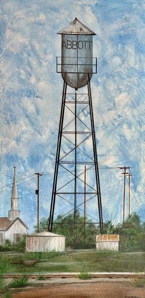Abbott Water Tower Art | Hue & Heart Studio