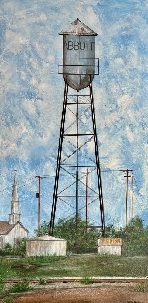 Abbott Water Tower Art | Hue & Heart Studio