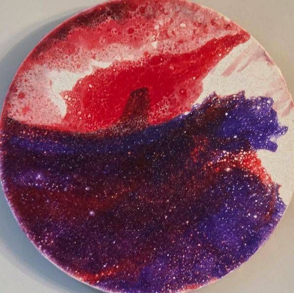 Purple Red Sparks Art | Hart Artistry