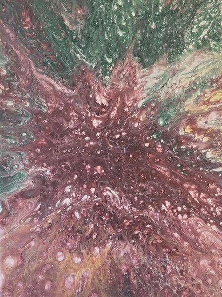 Burgandy Burst Art | Hart Artistry