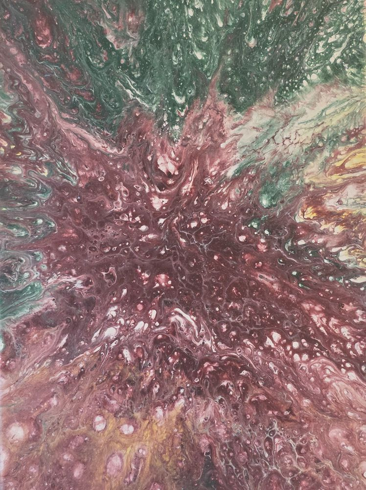 Burgandy Burst Art | Hart Artistry