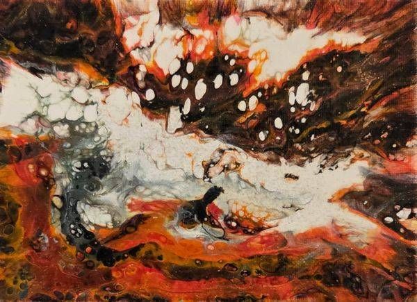 Orange Pour Art | Hart Artistry