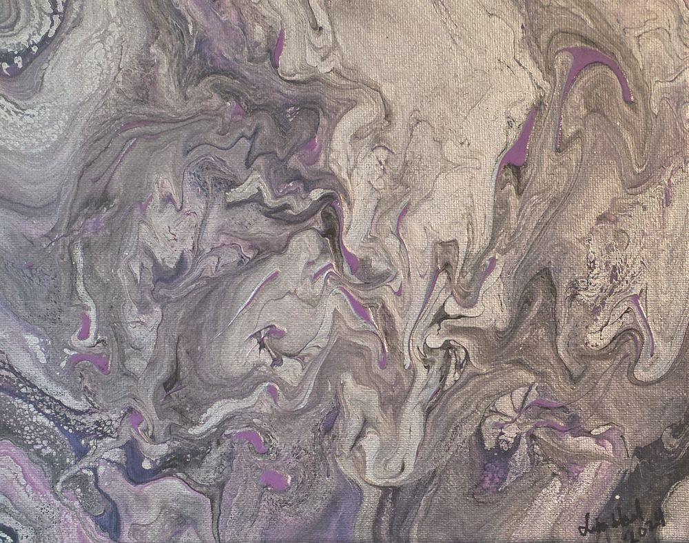Lavendar Pour Art | Hart Artistry