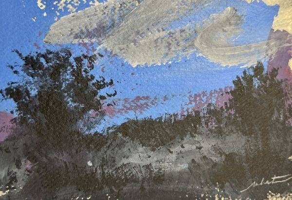 Blue Mountain Brushstrokes