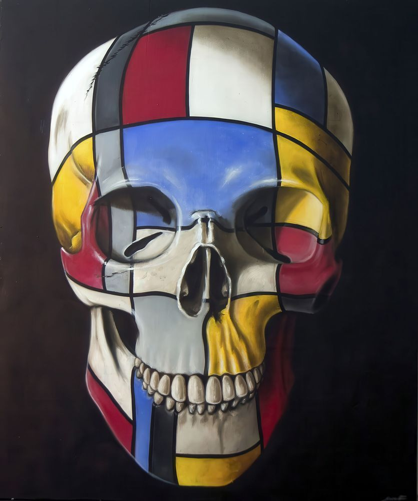 Mondrian Skull