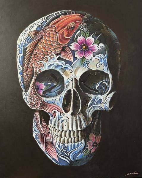 Koi Skull Art | Jorge Rubert Visual Arts