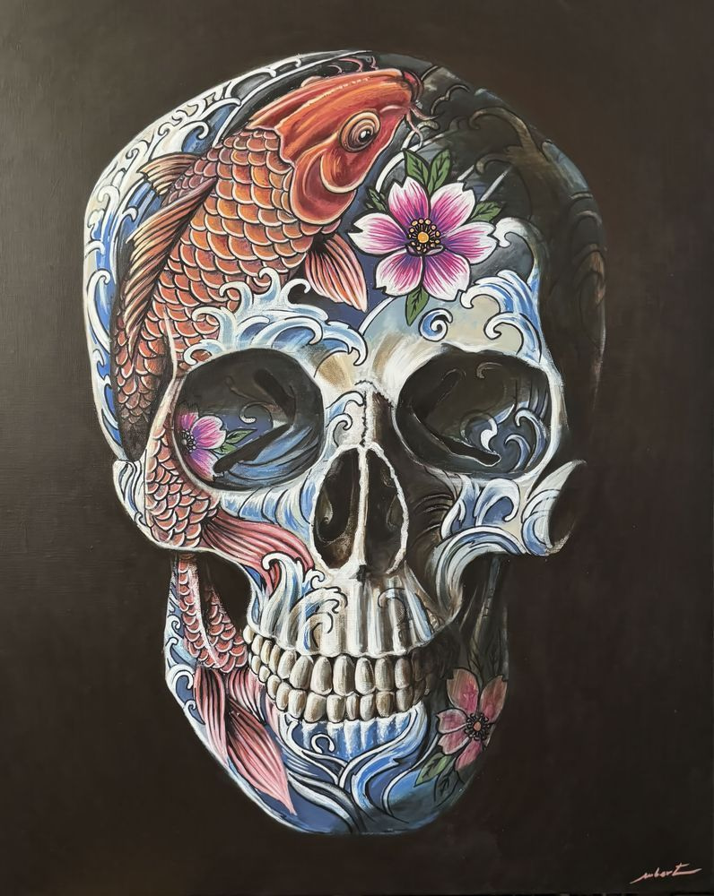 Koi Skull Art | Jorge Rubert Visual Arts
