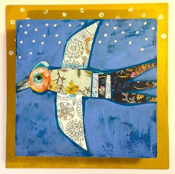 Wings Collage Art | L BaLoMbiNi / red paint studio
