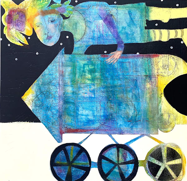 woman on a rocket 