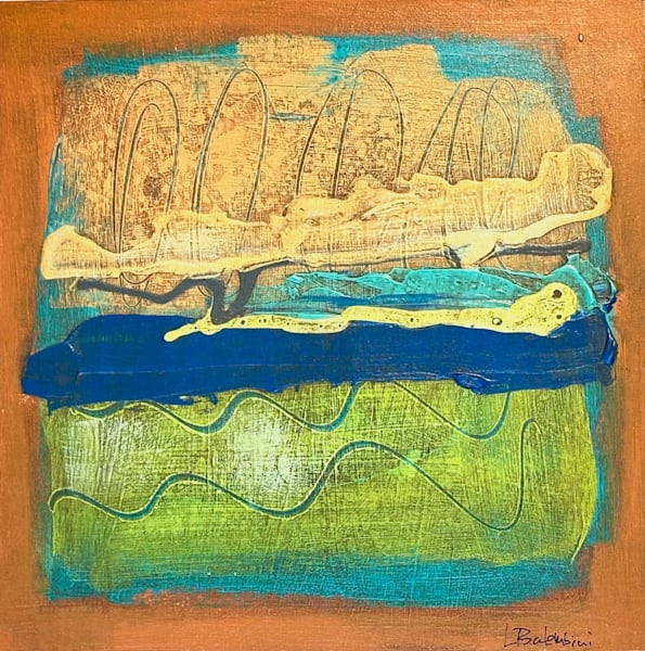 small abstract landscape painting