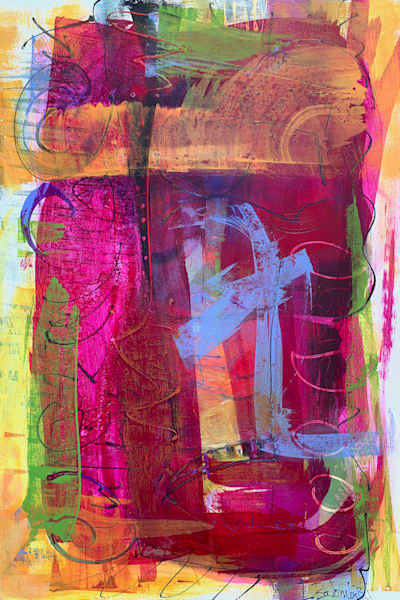 Pink abstract art