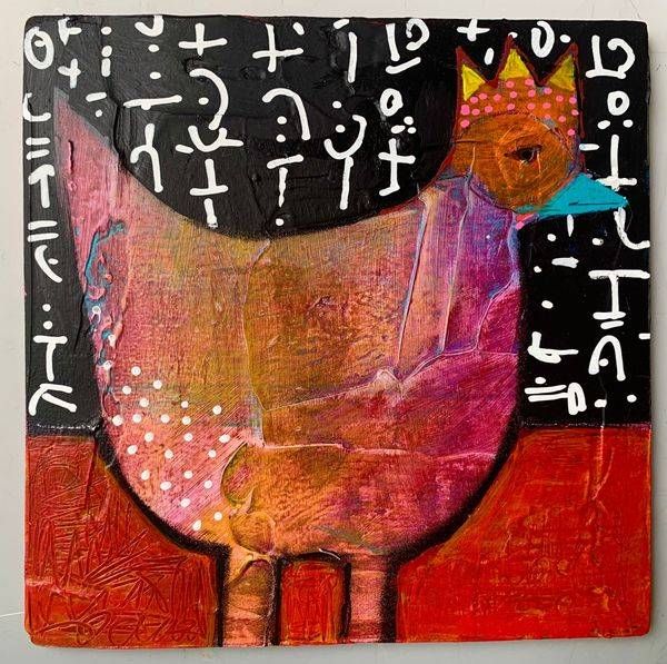 Red Hen Art | L BaLoMbiNi / red paint studio
