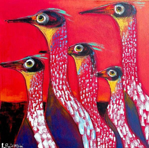 Shore Birds Art | L BaLoMbiNi / red paint studio