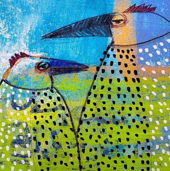 Penguins Art | L BaLoMbiNi / red paint studio