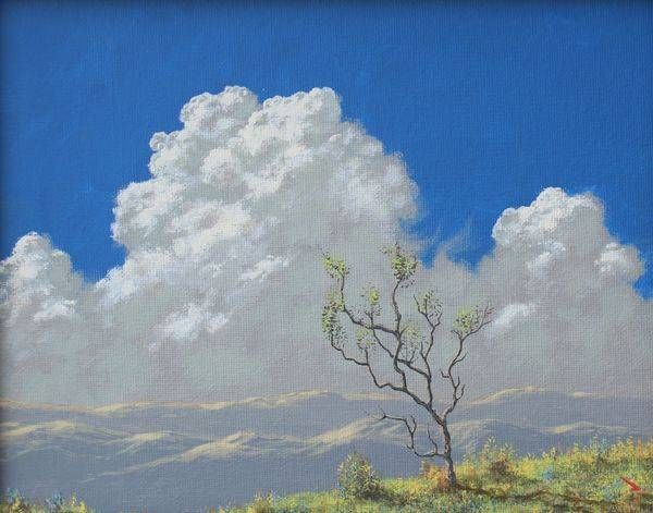 Highland Clouds 8x10 acrylic $150