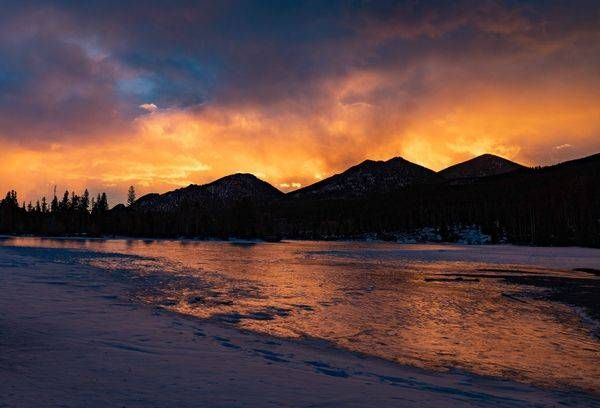 Sprague Lake Sunrise | Winter Landscape Wall Art