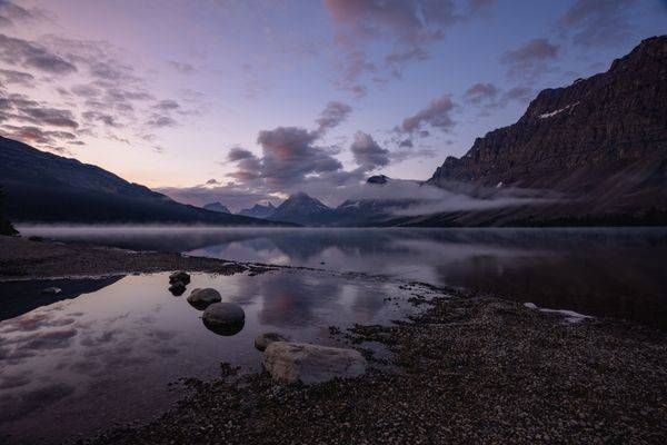 Blue Hour At Bow Lake Photography Art | Brandon Bishop Photography