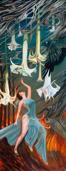 dancer and brugmansia