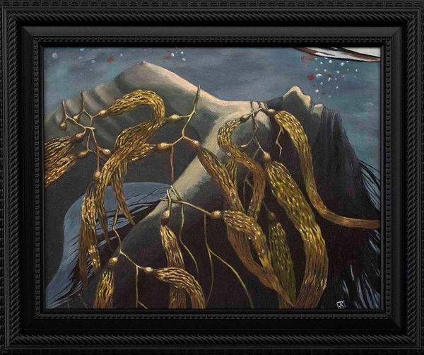 woman drowning in kelp