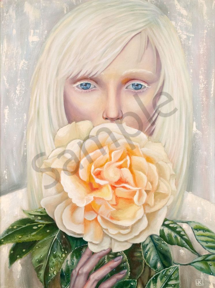 girl holding rose