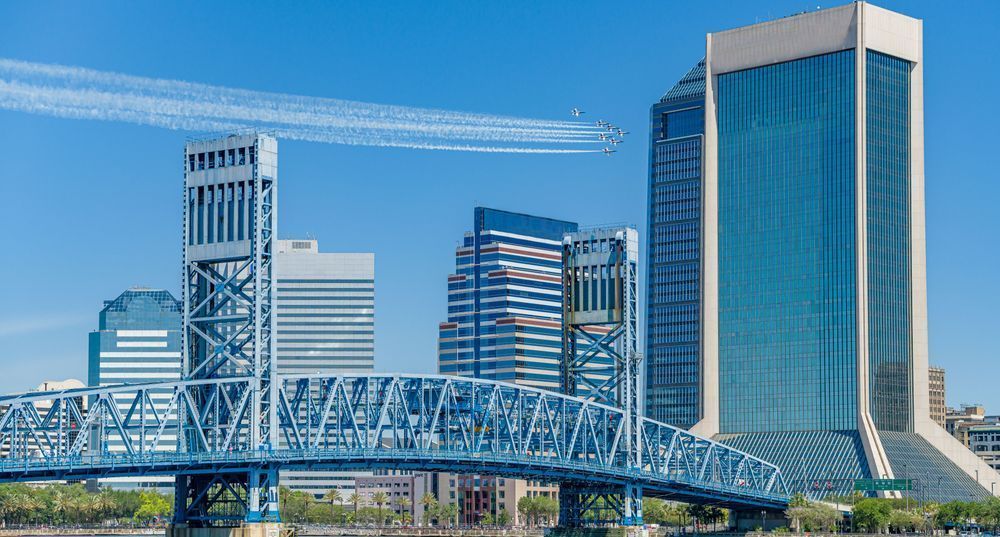 Blue Angels Over Jax With Corporate Signage Removed Photography Art | kramkranphoto