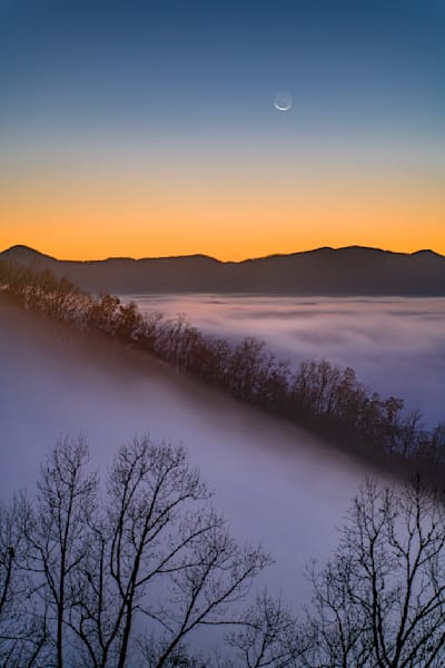 Mountain Morning, Fall Fog Photography Art | kramkranphoto