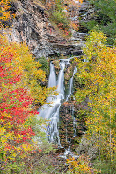 Cullasaja Falls In Autumn Colors Photography Art | kramkranphoto