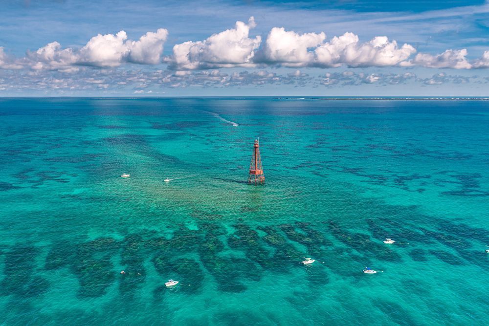 Sombrero Key Lighthouse Vast Ocean Horizon Photography Art | kramkranphoto