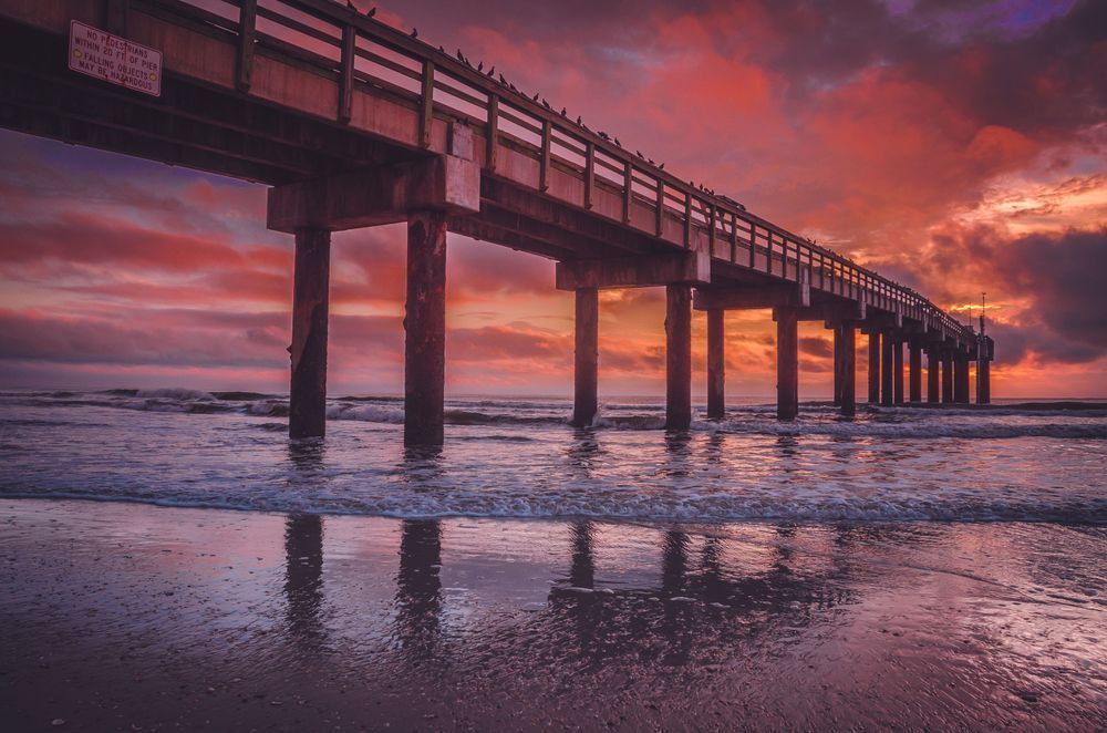 St. Augustine Pier Sunrise Photography Art | kramkranphoto