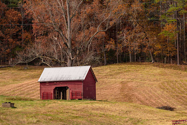 Red Barn In Fall Photography Art | kramkranphoto