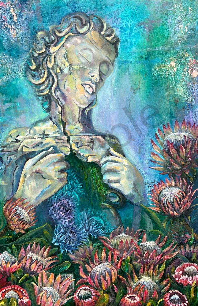 She Who Holds The Cracks Art | Althia Prinsloo Art