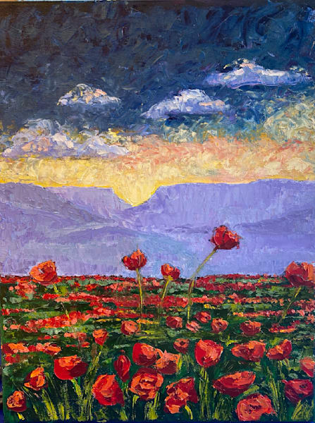 Scarlet Serenity   Field Of Poppies Art | Althia Prinsloo Art