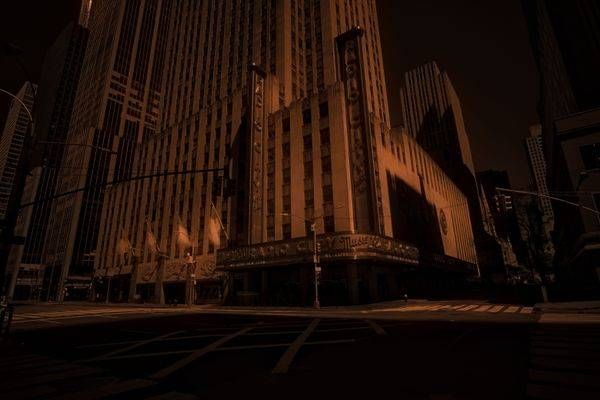 Radio City in Sepia