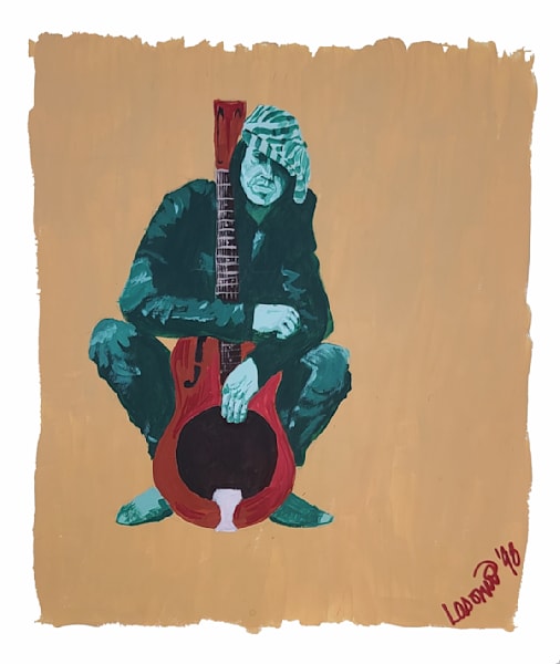 Musician Art, Stevie Ray Vaughan Portrait By  Paint Pen Artist John Lasonio