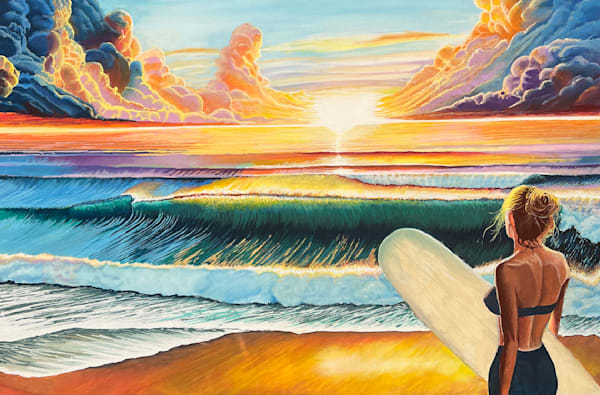 Sunrise, A Painting By Renown Acrylic Paint MArker Artist, John Lasonio