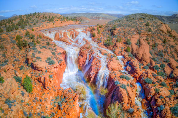 Gunlock Falls Rainbow   Gunlock Reservoir, Utah Photography Art | Charles Kessner Media LLC